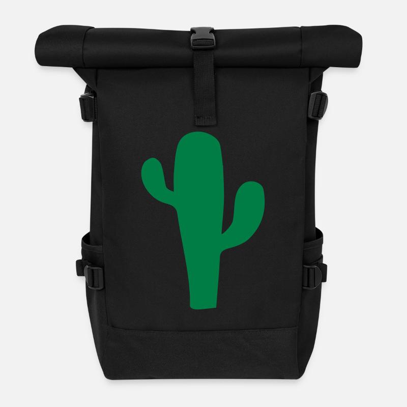 Kaktus - Rolltop Rucksack - Schwarz