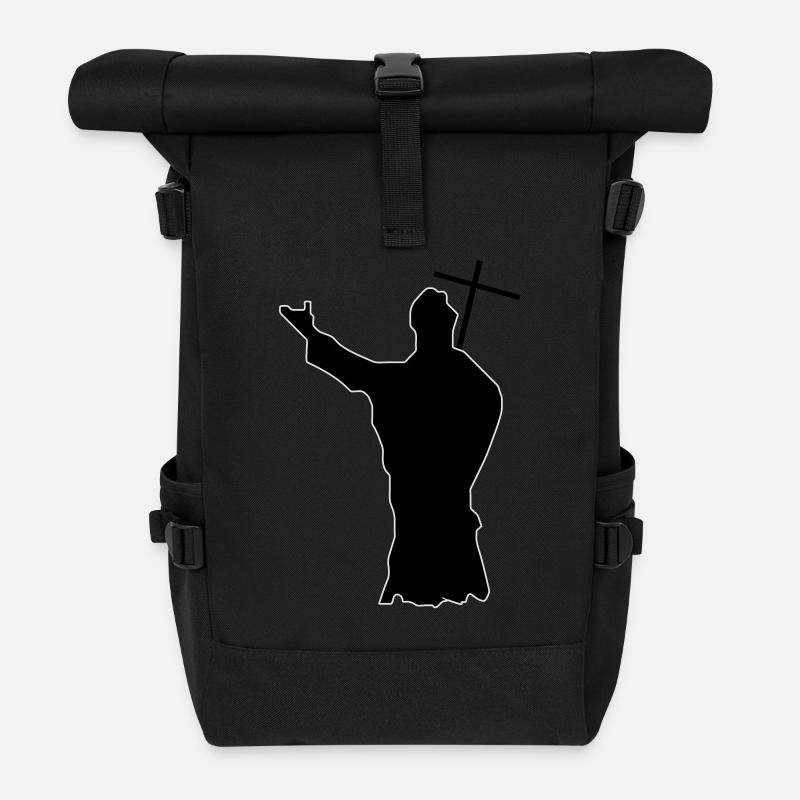Papst - Rolltop Rucksack - Schwarz