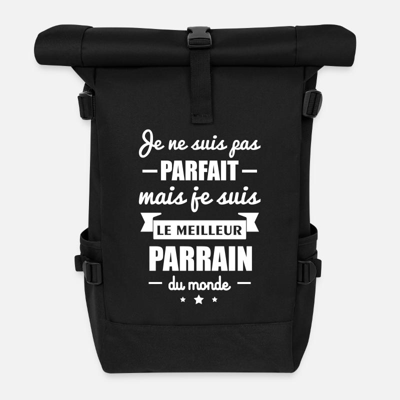 meilleur parrain du monde - Sac à dos roll top - noir
