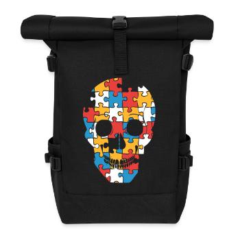 Puzzkull - Rolltop Rucksack - Schwarz - Vorne