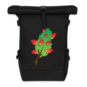 Herbst inspirierter Marihuana Bud - Rolltop Rucksack - Schwarz - Vorne