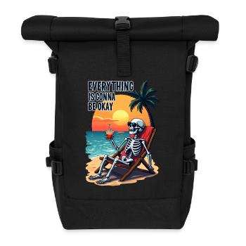 Alles wird gut - Rolltop Rucksack - Schwarz - Vorne