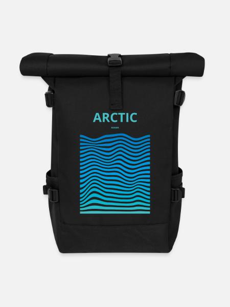 Ausgedehnte Ozeane: Arktis - Rolltop Rucksack - Schwarz