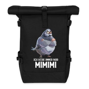 Taube Täubchen Vogel Taubenzüchter Mimimi - Rolltop Rucksack - Schwarz - Vorne