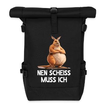 Kangourou marsupial Kangourou Je dois baiser - Sac à dos roll top - noir - Devant