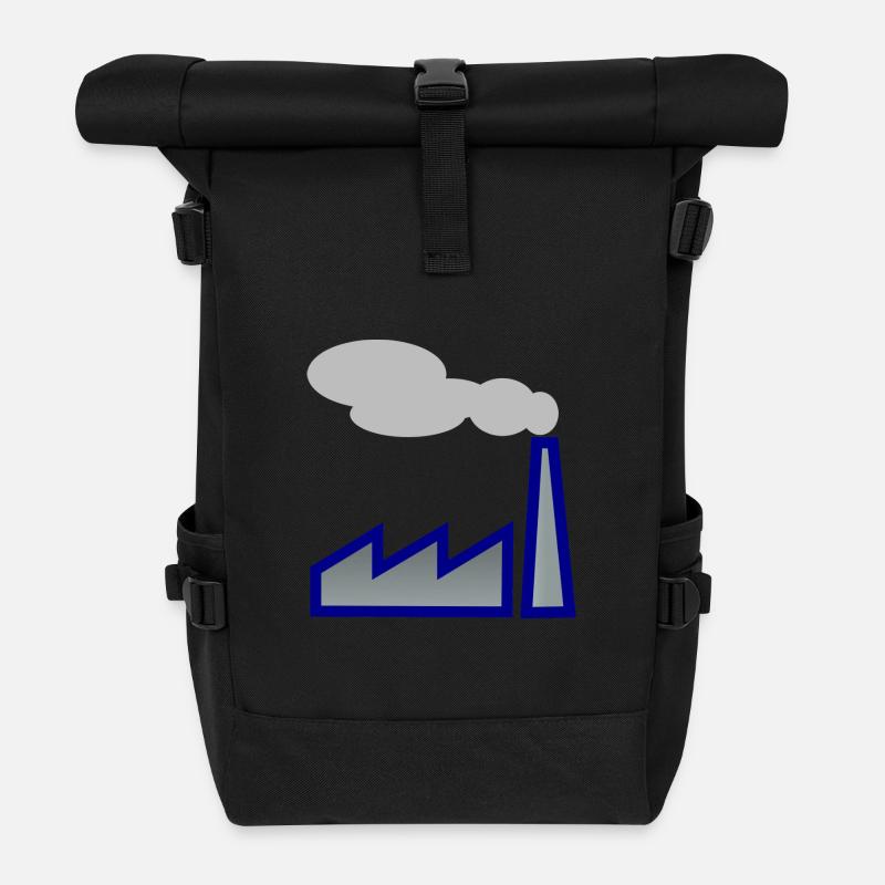 Industrie! Geschenk Idee Geschenkidee - Rolltop Rucksack - Schwarz