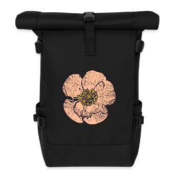Fleur Pastel Fleurs Fleurs Pastel - Sac à dos roll top - noir - Devant