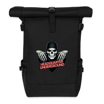 Gangster Skull - Rolltop Rucksack - Schwarz - Vorne