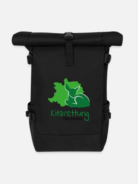 Kitzrettung Oberfranken - Rolltop Rucksack - Schwarz