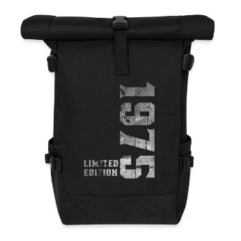 1975 Jahrgang Limited Edition - Rolltop Rucksack - Schwarz - Vorne