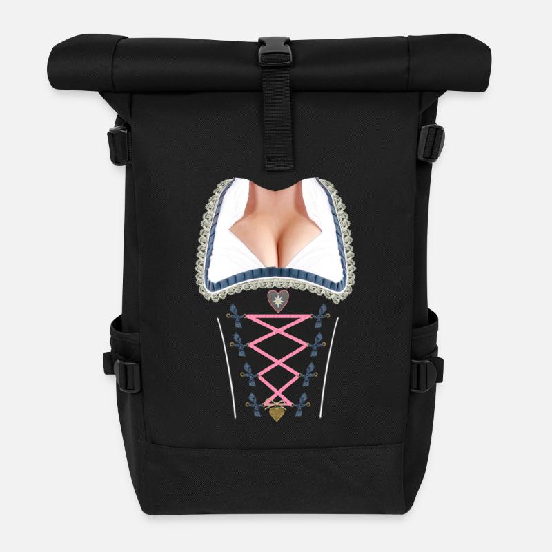 dirndlall - Rolltop Rucksack - Schwarz