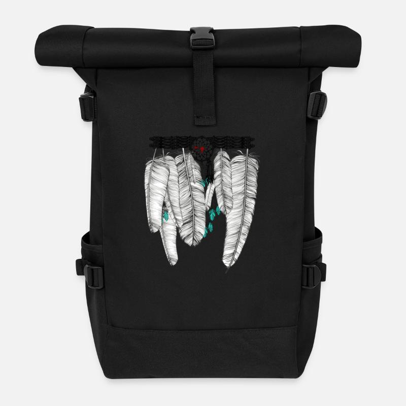 Feather - Rolltop Rucksack - Schwarz