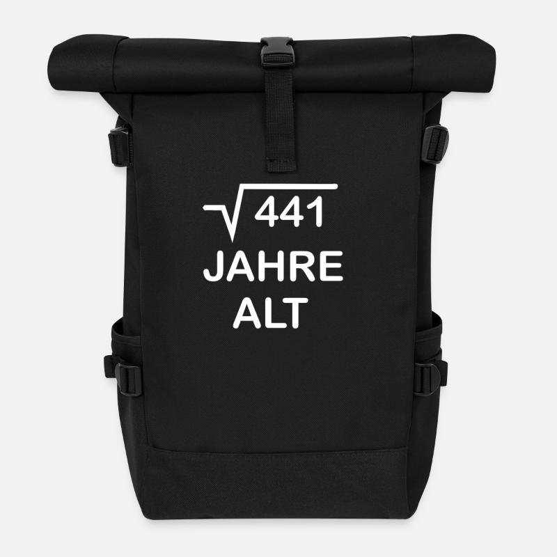 21 Jahre - 21. Geburtstag - Rolltop Rucksack - Schwarz