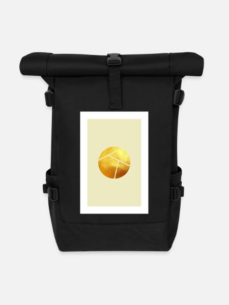 Soleil d'or - Sac à dos roll top - noir