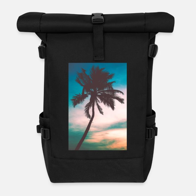Palme - Rolltop Rucksack - Schwarz