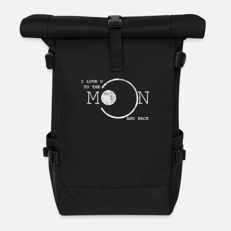 I love U - Rolltop Rucksack - Schwarz