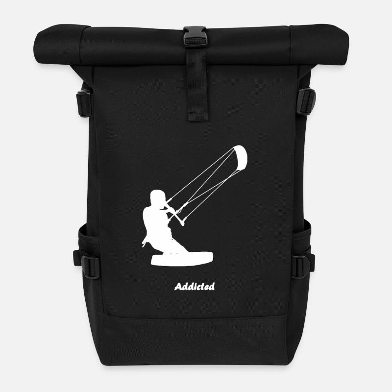 Kiteboarder - Rolltop Rucksack - Schwarz