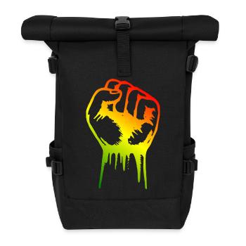 Poing reggae - Sac à dos roll top - noir - Devant