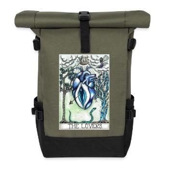 The Lovers - Rolltop Rucksack - Olive/Schwarz - Vorne
