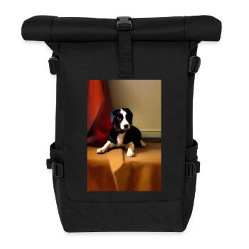 Photo de chien - Sac à dos roll top - noir - Devant