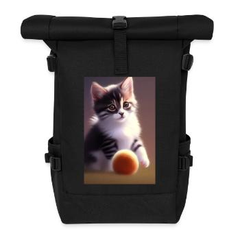 Baby Cat - Roll Top Backpack - black - Front