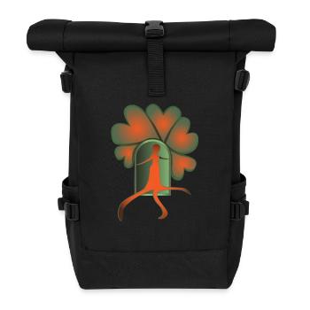 Step Out Orange - Roll Top Backpack - black - Front