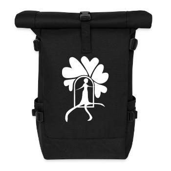 Step out white - Roll Top Backpack - black - Front
