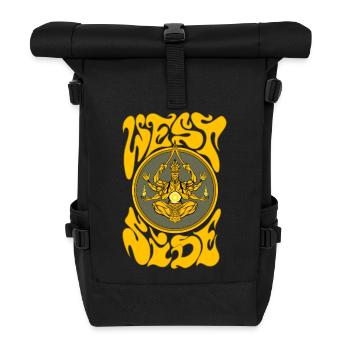 West side - Roll Top Backpack - black - Front