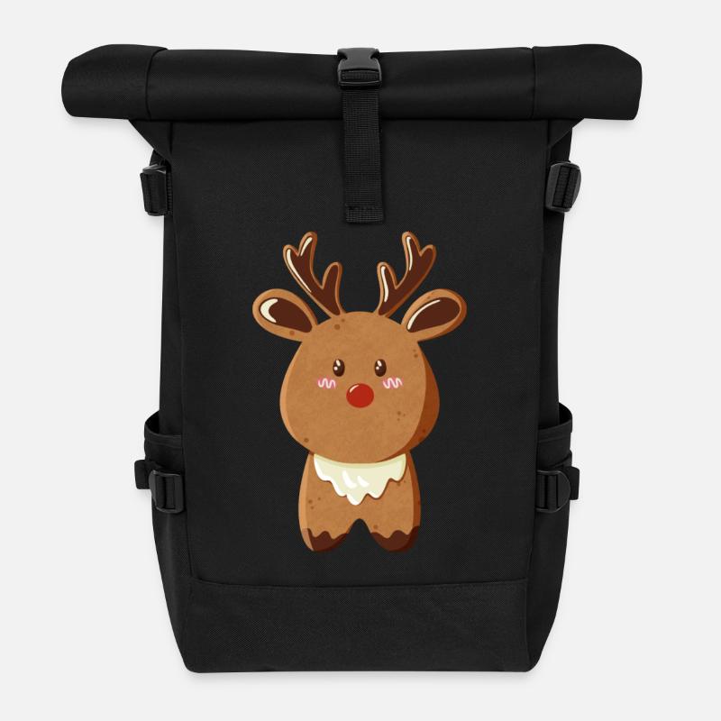 Rudolph, das Rentier mit der roten Nase - Rolltop Rucksack - Schwarz