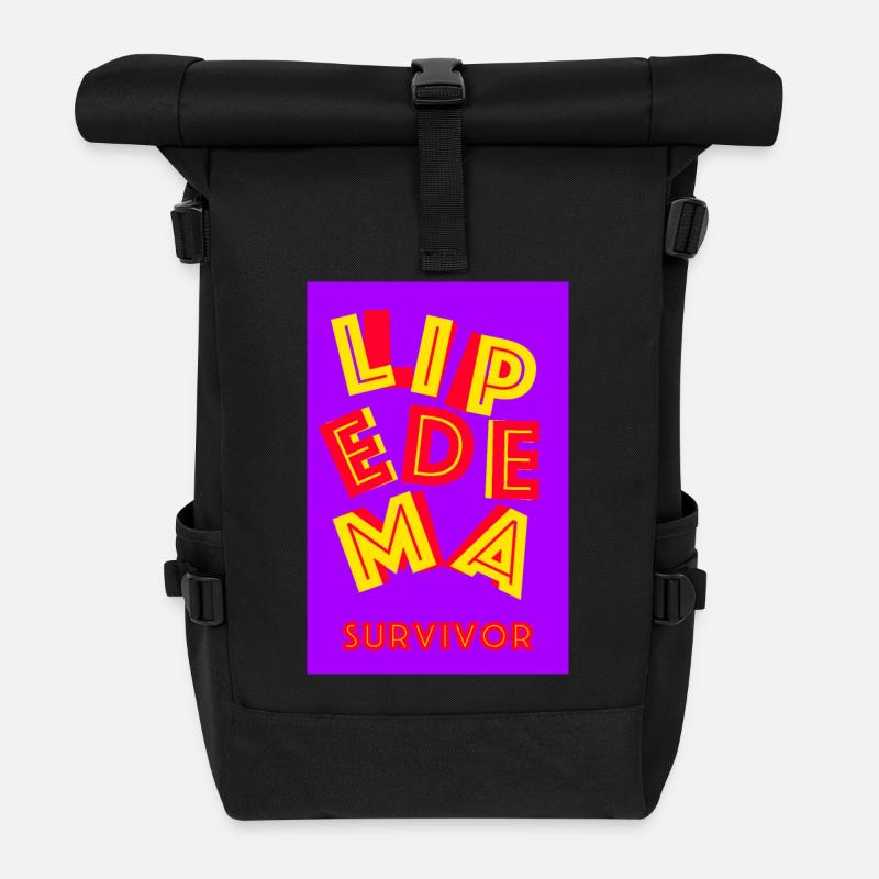 Lipedema Survivor - Rolltop Rucksack - Schwarz