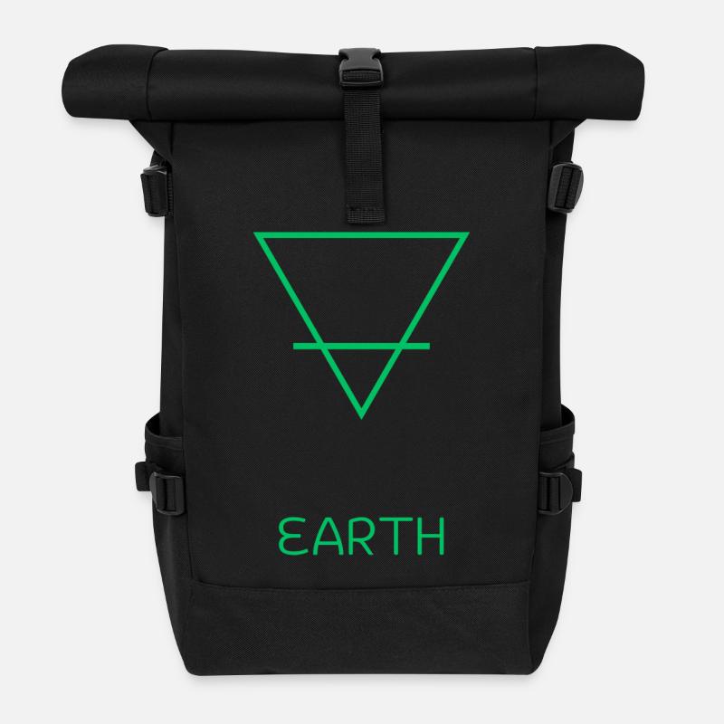 Erdelement - Rolltop Rucksack - Schwarz