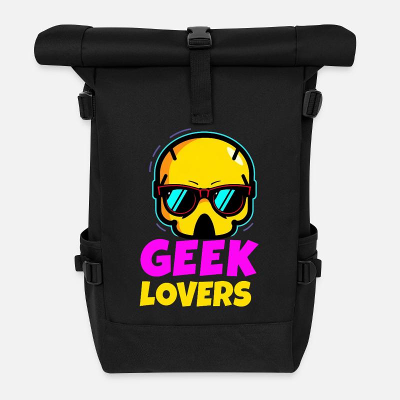Geek-Liebhaber - Rolltop Rucksack - Schwarz