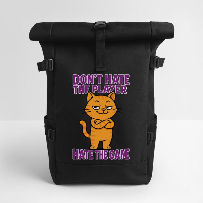 Don't hate the PLAYER – hate the GAME Roll Top Backpack
