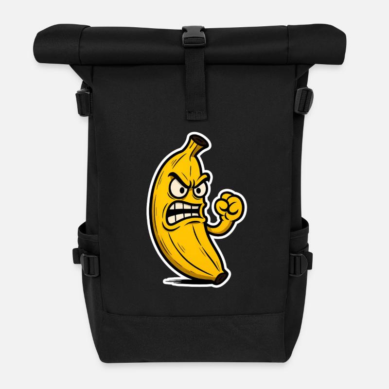 Bad Banana Vibes - Roll Top Backpack - black