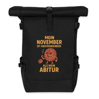 No Nut November - Rolltop Rucksack - Schwarz - Vorne