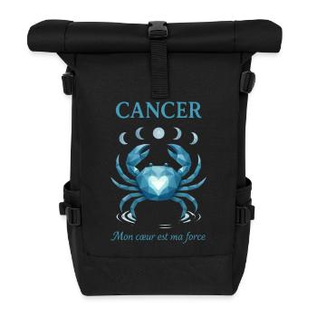 Cancer Star Sign - Astrology - Roll Top Backpack - black - Front