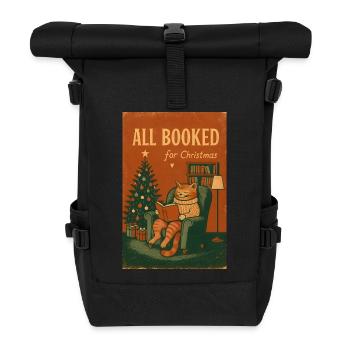 Alles für Weihnachten gebucht, liebe Katzen - Rolltop Rucksack - Schwarz - Vorne