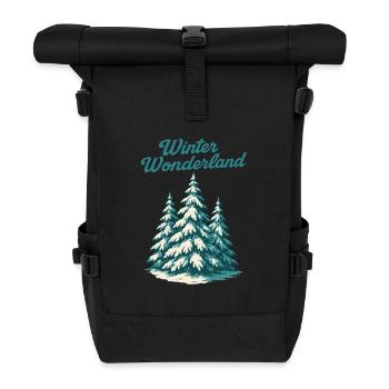 Winter Wunderland Tannen - Rolltop Rucksack - Schwarz - Vorne