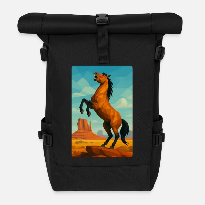 Polynature Cheval Sauvage - Sac à dos roll top - noir