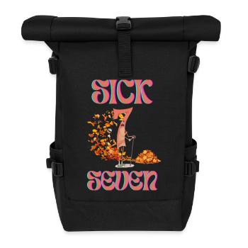 67 Sick Seven - Rolltop Rucksack - Schwarz - Vorne