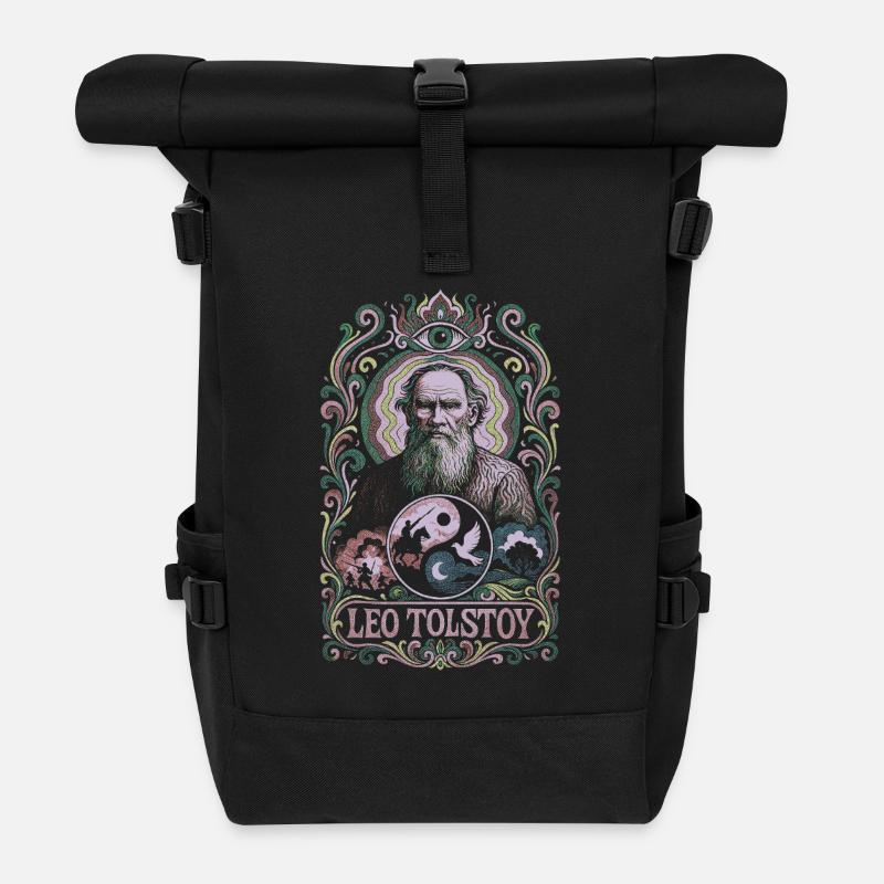 Leo Tolstoi - Rolltop Rucksack - Schwarz