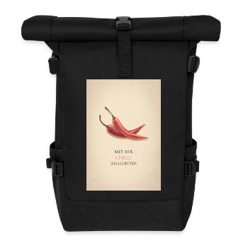 With you Chilli best - Roll Top Backpack - black - Front