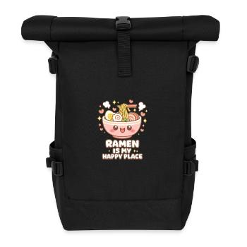 Ramen In Daruma Bowl Vaporwave Kanagawa - Rolltop Rucksack - Schwarz - Vorne