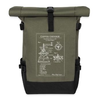 Plan d’entraînement pour moulin à café vintage - Sac à dos roll top - olive/noir - Devant