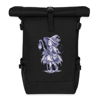Waldhexe mit Laterne - Rolltop Rucksack - Schwarz - Vorne