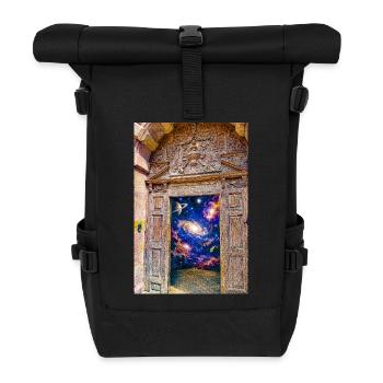 Weltraumtor-Kosmische Portaltür - Rolltop Rucksack - Schwarz - Vorne