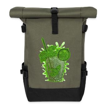 Labyrinthine Mojito - Roll Top Backpack - olive/black - Front