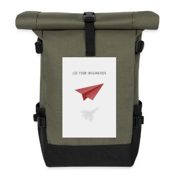 Use Your Imagination - Roll Top Backpack - olive/black - Front