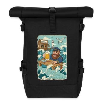 Last North Sea pub - Roll Top Backpack - black - Front