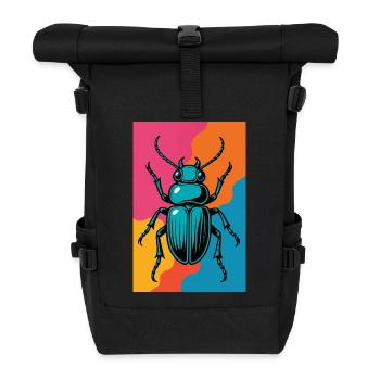 Insekt Pop Art Retro - Rolltop Rucksack - Schwarz - Vorne